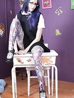 Schoolgirl patterned pantyhose