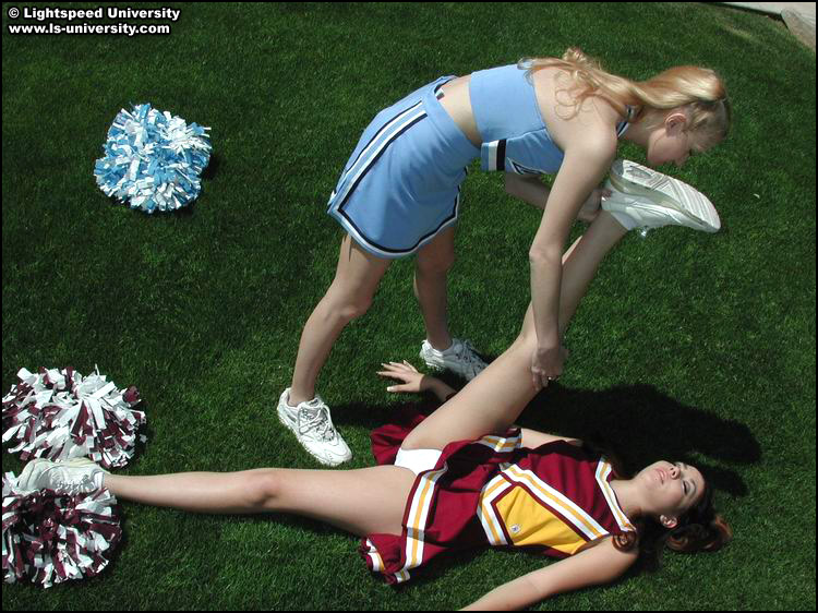 Cheerleader undressing