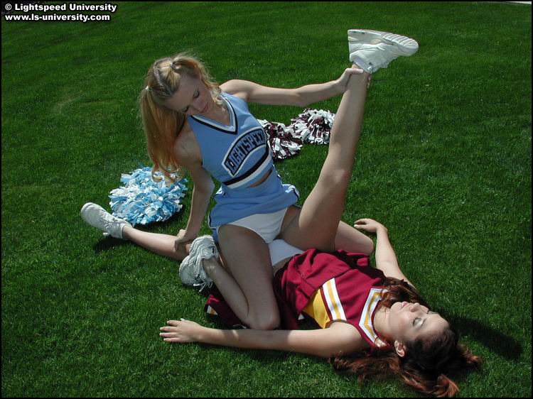 Shy sexy cheerleaders