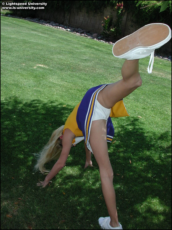 Busty cheerleader video