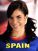Hot model in sexy uniform